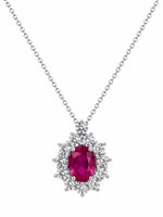 Collier Crivelli Femme in Or blanc Rubino 326-CONT-GI